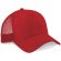 gorra sencilla con 5 paneles y rejilla trasera personalizada rojo