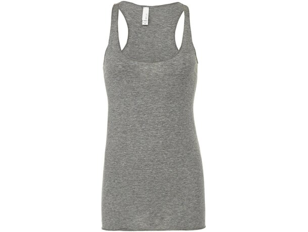 Camiseta Sylvia tirantes espalda nadadora triblend mujer activa Brezo/oxford azul detalle 3