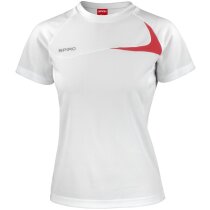 Camiseta técnica Training Dash Spiro mujer de poliéster blanca