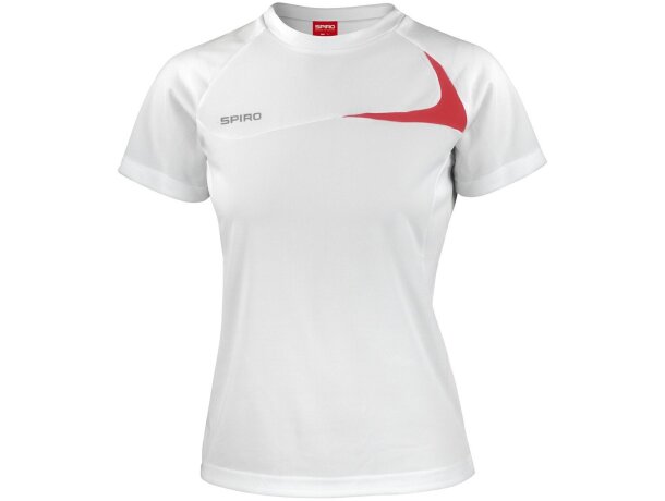 Camiseta manga corta de mujer decorada 135 gr natural