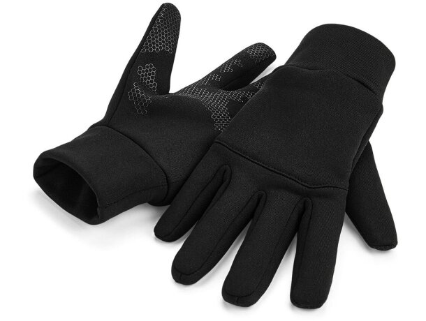 Guantes Softshell Sports Tech Negro detalle 2