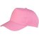 Gorra de poliester modelo sencillo con 5 paneles personalizada rosa claro