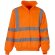 Sudadera para el frío con cremallera y cuello alto naranja fluor personalizado