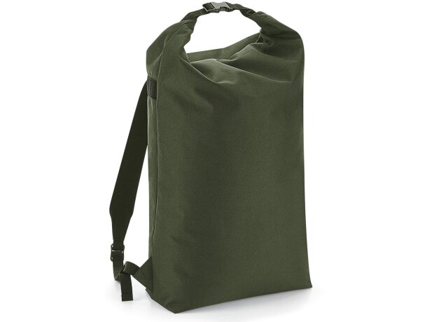 Mochila Icon Roll-top Backpack Verde oliva detalle 6