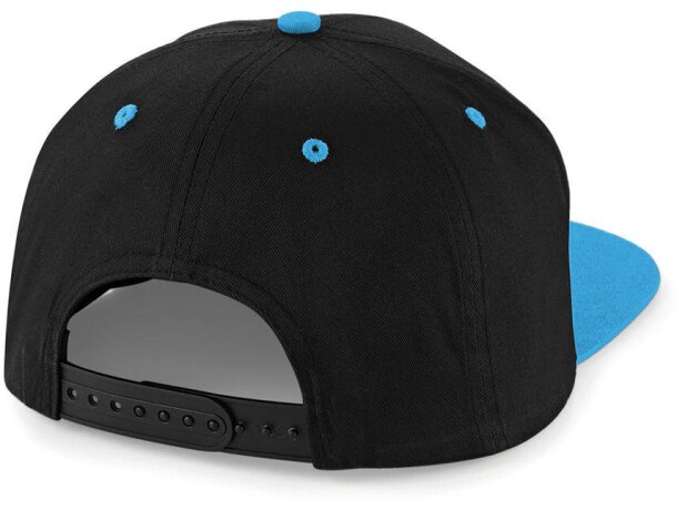 Gorra  estilo snapback de 5 Paneles Negro/carbon detalle 2