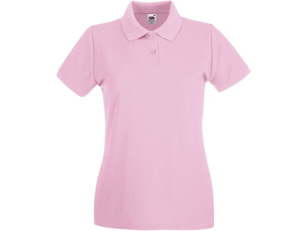 Polo manga corta de mujer entallado 180 gr barato rosa claro