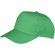 Gorra de poliester modelo sencillo con 5 paneles verde