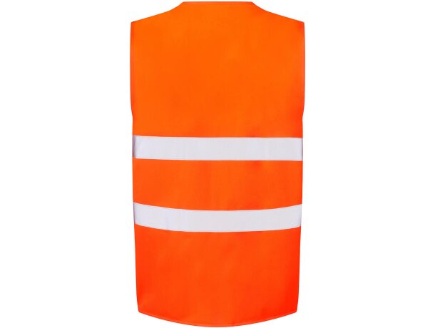 Chaleco Seguridad 2-bandas Naranja fluor detalle 1