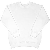 Sudadera de niño ranglan blanca