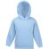 Sudadera lisa con capucha tallas de niño personalizada azul claro