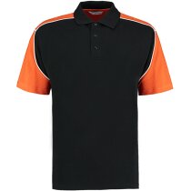 Polo combinado manga corta unisex 200 gr personalizado negro/naranja Polo combinado manga corta unisex 200 gr personalizado negro/naranja