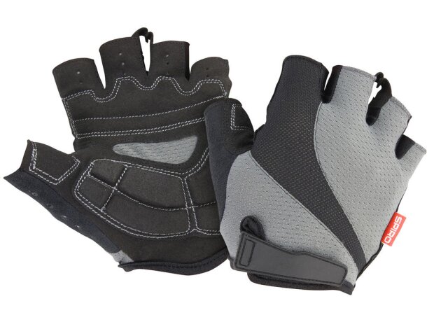 Guantes deportivos sin dedos Gris marl/negro detalle 1