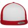 Gorra de poliéster sublimable con espacio para logotipo personalizado Rojo/blanco/rojo