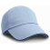 Gorra de 6 paneles y cierre de clip ajustable personalizada azul claro