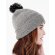 Gorro con pom pom unisex plegable Negro/naranja detalle 2