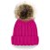 Gorro con pom pom para niños Fucsia