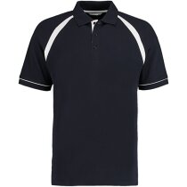 Polo de hombre tejido piqué 205 gr negro y blanco