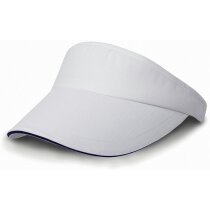 Visera para hacer deporte en colores lisos personalizada blanco y negro