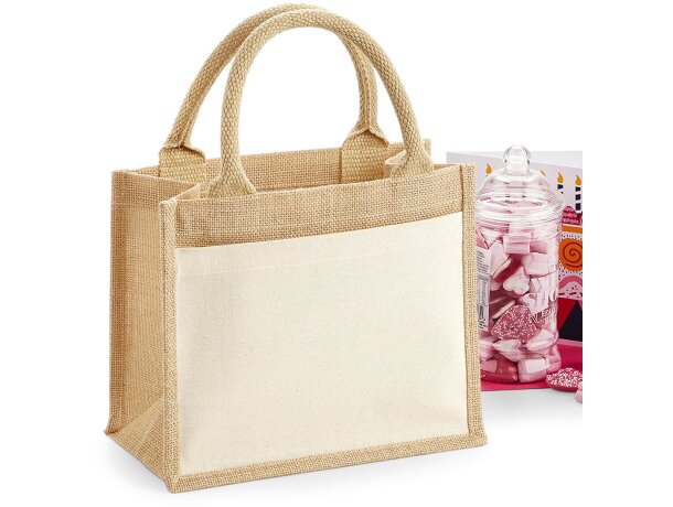 Bolsa de Algodón Pocket Yute Gift Bag Natural detalle 1