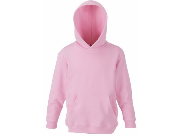 Sudadera de niño con capucha clásica con logo fucsia