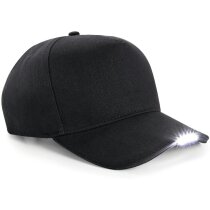 Gorra de algodón con luz led personalizada negra