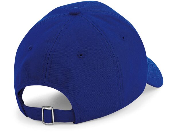 Gorra verde y ecológica de 5 paneles,. Amigable con el planeta Azul royal brillante detalle 1