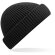 Gorros de invierno con dobladillo de poliacrílico Harbour Negro