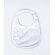 Babero bebé algodón orgánico ring spun niños 200 g/m2 Blanco