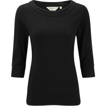 Camiseta de mujer ajustada mangas 3/4 220 gr personalizada negra Camiseta de mujer ajustada mangas 3/4 220 gr personalizada negra