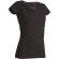 Camiseta de mujer entallada 135 gr negra