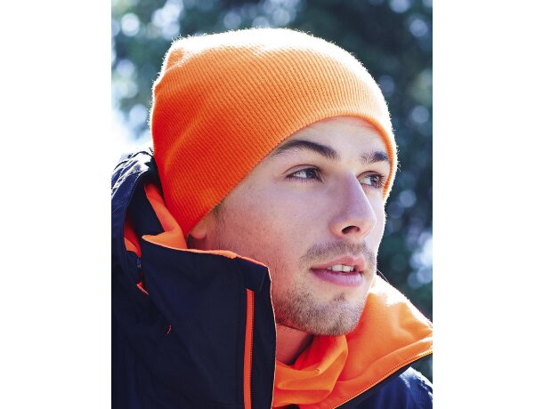 Gorro de punto Original Pull-on Naranja fluor detalle 2