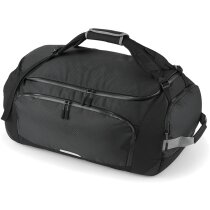 Mochila negra deportiva 60L ripstop reflectante