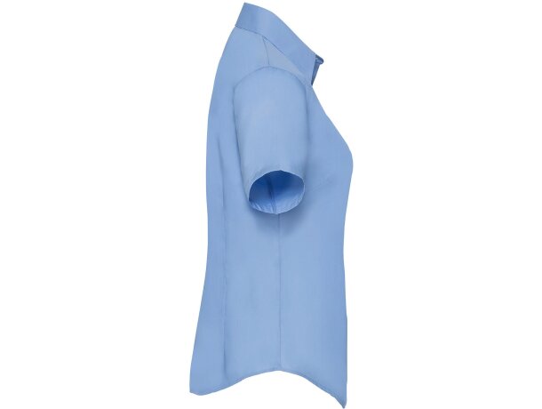 Popeline Bluse Azul medio detalle 3