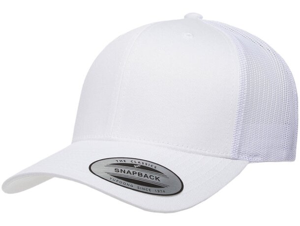 Gorra vintage camionero: estilo retro reinventado Blanco detalle 1