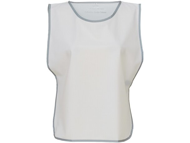 Chaleco trabajo reflectante poliéster ajuste lateral autocierre Amarillo fluorescente detalle 10