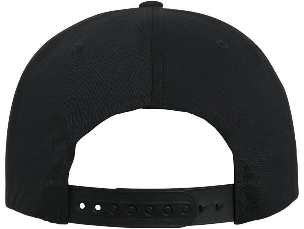 Gorra algodón orgánico Snapback Negro detalle 1