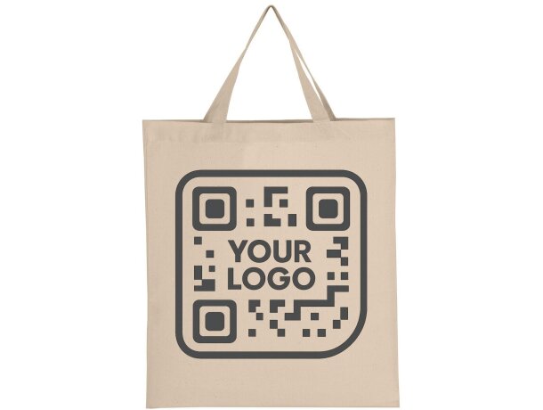 Bolsa shopper algodón orgánico certificado OEKO-Tex asa corta detalle 1