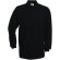 Polo de manga larga personalizado de hombre algodón ring-spun 230 g/m2 Negro