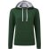 Sudadera con capucha poliéster polar 280 g/m2 Copa verde/negro
