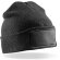Gorro polacrílico negro con parche frontal tejido