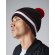 Gorro con rayas en dobladillo Negro/rojo clasico/blanco detalle 3