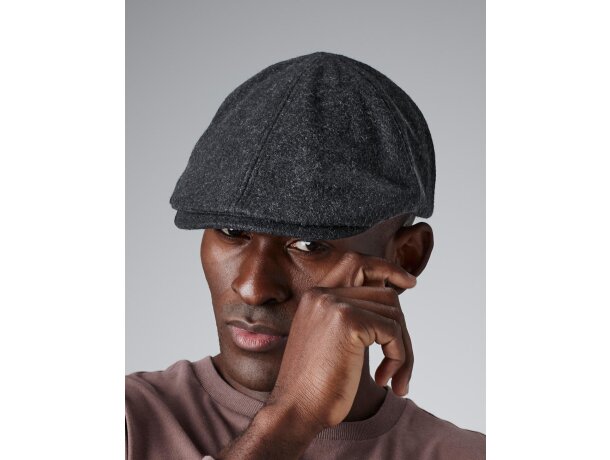 Boina de lana con hebilla Melton Wool Carbon marl  detalle 6