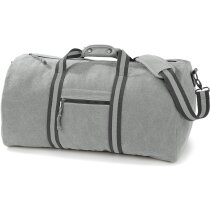 Bolsa de viaje de algodón con correas retro barata gris