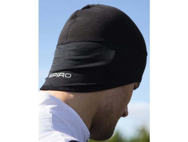 Gorro transpirable de polietser Negro detalle 1