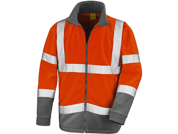 Forro polar alta visibilidad certificado EN ISO 20471 unisex Limón/esmeralda/negro detalle 2