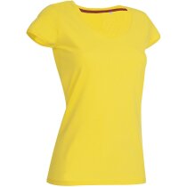 Camiseta de mujer cuello en V manga corta