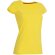 Camiseta de mujer cuello en V manga corta amarillo