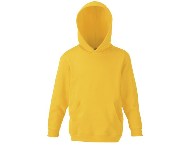 Sudadera lisa con capucha tallas de niño con logo
