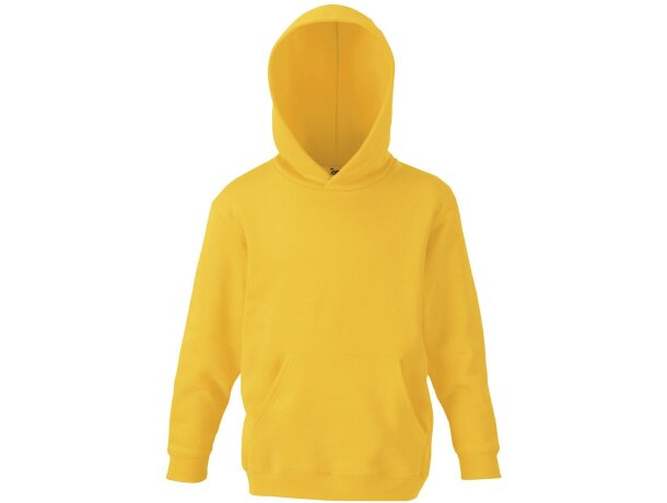 Sudadera lisa con capucha tallas de niño con logo