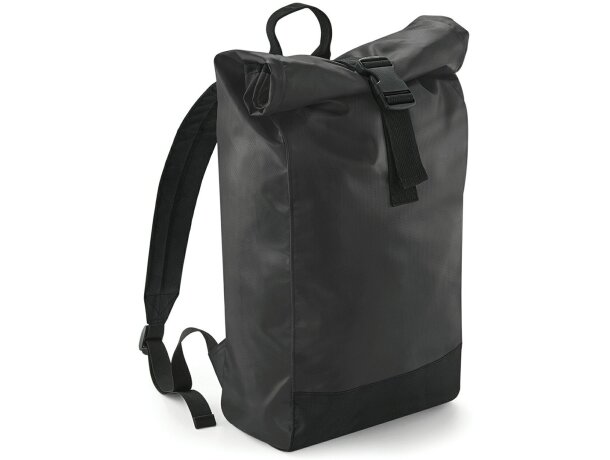 Mochila infantil correas ajustables pvc Roll TOP Negro detalle 3